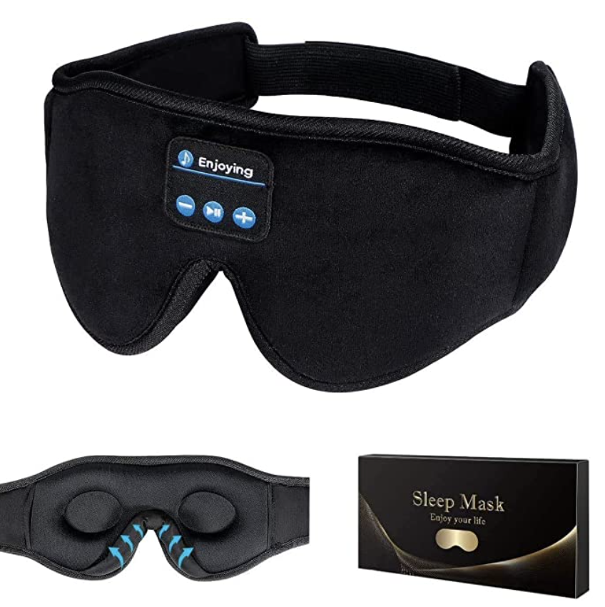 sleep mask and headphones device for better sleep